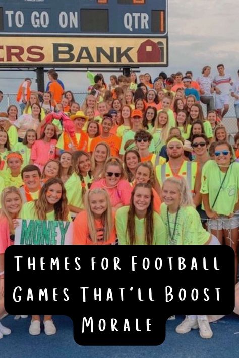 51 Themes for Football Games That'll Boost Team Morale - momma teen Home Football Game Themes, Hollywood Theme Football Game, Pep Club Themes High Schools, Tailgate High School Football, Football Team Spirit Ideas Fun, Paint Up Football Game Theme, Wild West Theme Football Game, Cheer Spirit Signs Football Team, High School Football Theme Nights