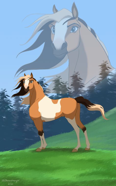 Spirit The Stallion, Spirit Horse Movie, Spirit Drawing, Spirit And Rain, Spirit The Horse, Horse Animation, Horse Art Drawing, Horse Movies, Carbon Copy