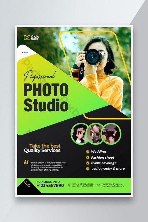 photography flyer or photo studio flyer template design#pikbest#Templates#Others Photo Studio Poster Design, Flayer Designe Ideas, Graphic Design Background Templates Layout, Photo Studio Banner Design, Photography Banner Design, Flayer Designs Ideas, Flayer Designs, Studio Poster Design, Photo Studio Design Backgrounds