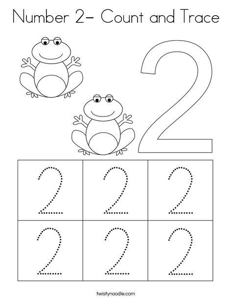 Number 2- Count and Trace Coloring Page - Twisty Noodle Number 2 Math Activities Preschool, Trace Number 2 Worksheet, Number 2 Coloring Sheet, Number 1 And 2 Worksheets For Preschool, Number 2 Tracing Worksheets Preschool, Number 2 Worksheet For Toddlers, Numbers 1 And 2 Activities, Number Two Worksheets For Preschool, Number 2 Crafts Preschool