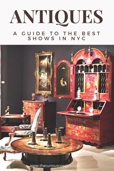 If you are looking for things to do in NYC in January, consider attending one of the many Antiques Shows and Art Shows.  The Winter Show, the Outsider Art Fair, Wallace Hall, and several auctions at Sotheby's and Christie's Auction houses take place in January.  Here's all the info you will need to make the most of this fun time in Manhattan!  #HomeDecor #Antiques #NYCShopping Nyc In January, Christies Auction House, Science Fiction Art Retro, Cyberpunk Armor, Art Shows, Nyc Art, Antique Collectors, Found Object Art, Antique Show