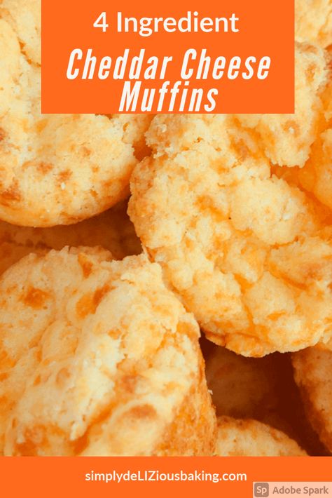 Easy Cheese Muffins, Cheese Muffins Recipes Easy, Easy Muffins 5 Ingredients, 4 Ingredient Muffins, Cheese Muffins Recipes, Cheesy Muffins, Bisquick Muffins, Assorted Muffins, Muffins With Sour Cream