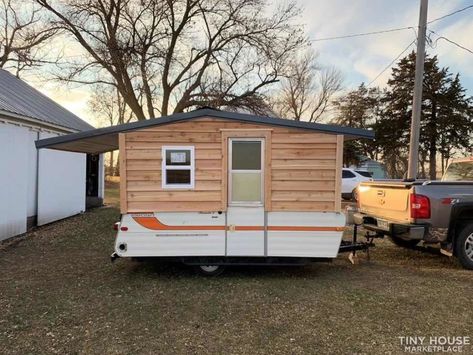 Pop-Up Camper Remodeled Into Tiny House Renovated Camper, Cabin Camper, Pop Up Camper Trailer, Popup Camper Remodel, Homemade Camper, Pop Up Trailer, Diy Camper Trailer, Tiny House Camper, Camper Trailer Remodel