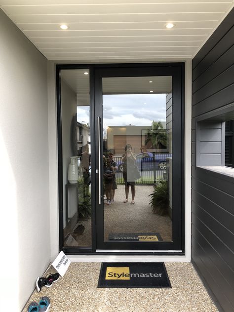 Glass Aluminium Front Door, Aluminium And Glass Front Door, Aluminium Glass Doors Entrance, Aluminium Front Door Entrance, Front Door Frosted Glass Design, Aluminium Doors Entrance, Exterior Glass Door, Glass Exterior Door, Glass Entrance Doors