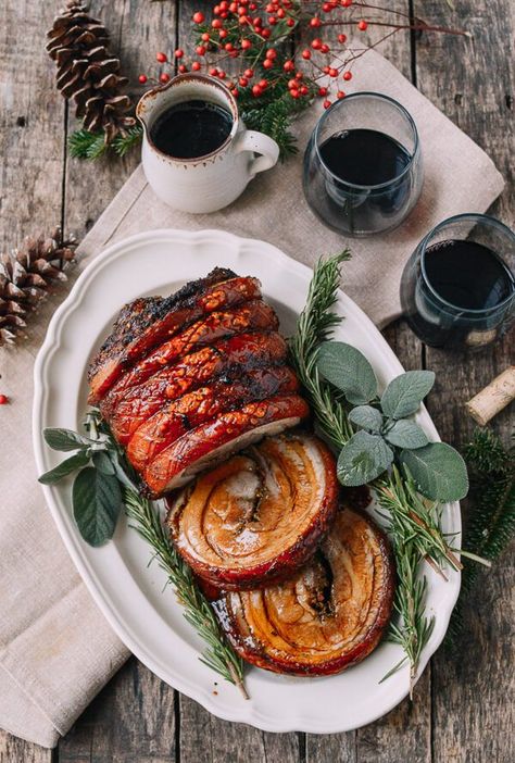 Porchetta: Herb Stuffed Roasted Pork Belly - The Woks of Life Porchetta Recipe, Porchetta Recipes, Roasted Pork Belly, Wok Of Life, Woks Of Life, The Woks Of Life, Roasted Pork, Product Styling, Marinated Pork