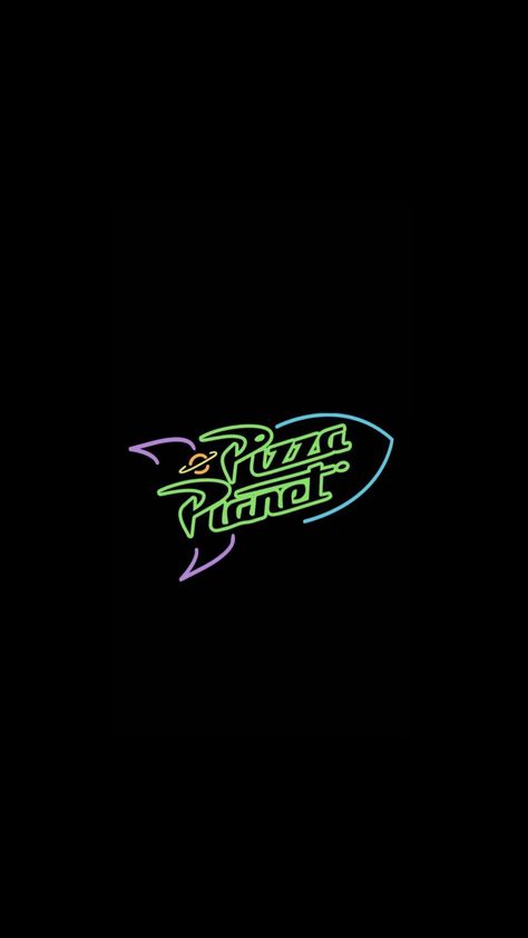 Pizza Planet Tattoo, Pizza Planet Wallpaper, Toy Story Wallpaper, Story Wallpaper, Armani Sweatshirt, Pizza Logo, Planet Tattoos, Pizza Planet, Planets Wallpaper