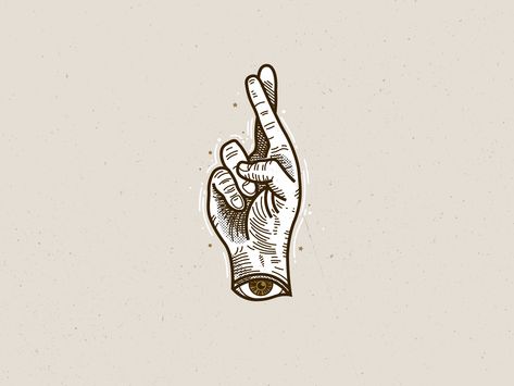 Superstitions Tattoo, Cross Fingers Tattoo, Crossed Fingers Tattoo Traditional, Crossed Fingers Drawing, Fingers Crossed Illustration, Finger Crossed Tattoo, Crossed Fingers Tattoo, Fingers Crossed Tattoo, Cross Fingers