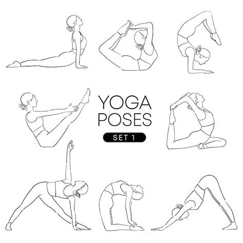 Yoga Figure Drawing, Yoga Postures Drawing, Yoga Drawing Poses, Draw Yoga Poses, Drawing Yoga Poses, Yoga Sketch Draw, Yoga Pose Drawing Simple, Yoga Poses Sketch, Yoga Drawing Easy