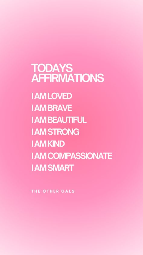 Todays affirmations aesthetic, affirmations, it girl, that girl, i am loved, i am brave, i am beautiful, i am strong, i am kind, i am compassionate, i am smart I Am Loved Wallpaper, I’m Beautiful Affirmation, I Am That Girl, I Am Loved Quotes, I Am Smart Affirmation, Todays Affirmations, I Am Loved Affirmations, I Am The Prize, I Am Chosen