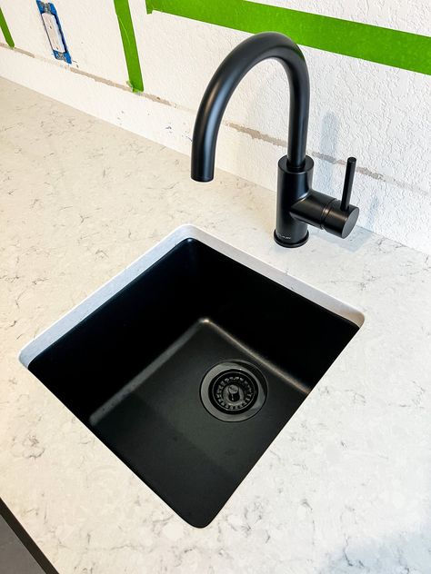 Bar Sink In Bathroom, Bar Sinks Ideas, Bar Sinks And Faucets, Bar Sink Ideas, Primary Bathroom Remodel, Kitchen Under Stairs, Wet Bar Sink, Happy Trail, Bar Sinks