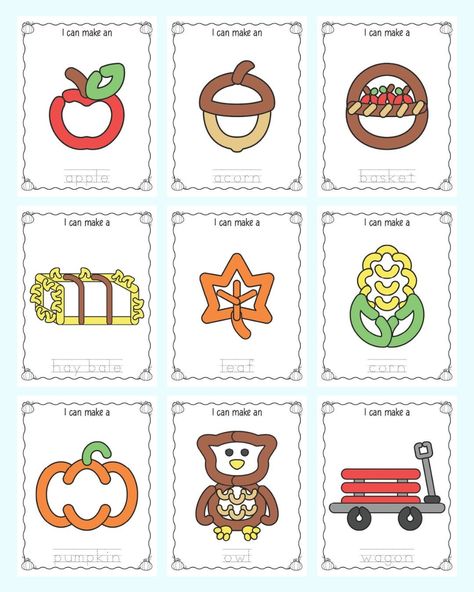 Free Printable Fall Play Dough Mats Play Dough Worksheets, Fall Playdough Mats Free, Pumpkin Playdoh Mats, Letter Play Dough Mats Free Printable, Fall Playdough Mats Free Printables, Fall Play Doh Mats, Playdoh Mats Printable Free Fall, Fall Playdough Activities, Printable Play Doh Mats