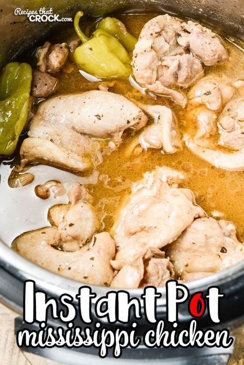 Are you wondering how to make Mississippi Chicken in your Instant Pot? Our Mississippi Chicken Electric Pressure Cooker recipe shows you how to make our popular dish in your choice of crock pot or slow cooker. Power Cooker Recipes, Pressure Cooker Xl, Mississippi Chicken, Pressure Cooker Recipe, Power Pressure Cooker, Pressure Cooking Recipes, Electric Pressure Cooker Recipes, Mississippi Pot Roast, Pressure Cooker Chicken