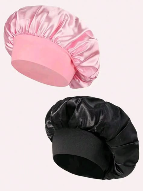 2 pièces Bonnet de soie pour dormir, bonnets à cheveux en satin, bonnet de nuit en soie à bande élastique douce, enveloppement de cheveux en soie pour cheveux bouclés (noir et rose) Black Friday Multicolore    Polyester    Automne,Printemps,Été,Hiver,Printemps/Été,Automne/Hiver Women Accessories, size features are:Bust: ,Length: ,Sleeve Length: Silk Sleep Cap, Hair Bonnets, Knit Turban, Silk Bonnet, Satin Fashion, Satin Bonnet, Hair Bonnet, Black Curly Hair, Casual Hairstyles