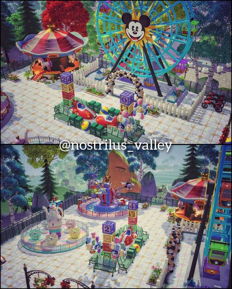 Disney Dreamlight Amusement Park, Disney Dreamlight Valley Amusement Park Ideas, Disney Dreamlight Valley Theme Park Ideas, Dreamlight Valley Amusement Park Ideas, Dream Light Valley Theme Park, Disney Dreamlight Amusement Park Ideas, Ddv Amusement Park, Dreamlight Valley Carnival, Disney Dreamlight Valley Amusement Park