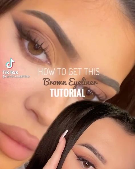 Brown Shadow Eyeliner, Brown Shadow Liner, Shadow Liner, Smokey Eyeliner, Brown Eyeliner, Eyeliner Tutorial, Beauty Tutorials, 1 Or 2, Fashion Face