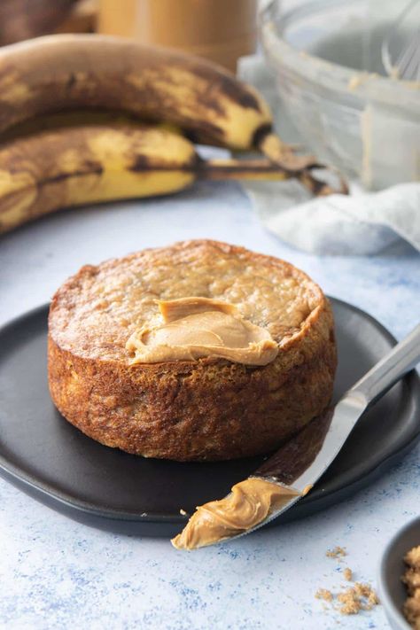 Single serve banana bread is a great easy recipe to use if you have just one ripe banana to use up. It's a great breakfast or snack recipe for one person, especially when it's topped with peanut butter. #bananabread #cookingforone #bakingforone #singleserving #breakfastforone Single Serve Banana Bread, Recipe For One Person, One Ripe Banana, Banana Oat Bread, Sweet Banana Bread, Ripe Banana Recipe, Recipe For One, No Rise Bread, Single Serving Recipes