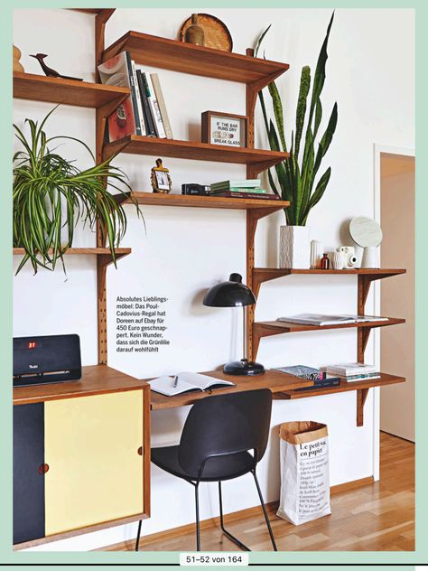 Small Spare Room Office, Desk Shelving, Shelf Desk, Office Living Room, Ikea Svalnas, Small Bedroom Hacks, Bookshelves For Small Spaces, Wall Shelving Units, Condo Living Room