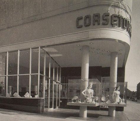 1940s NYC vintage photo CORSETORIUM Rego Park Queens New York City corner storefront by Christian Montone, via Flickr Forest Hills Queens, City Corner, Jackson Heights Queens, Rego Park, Nyc Vintage, Queens Nyc, Jackson Heights, Victorian Mansions, Queens Ny