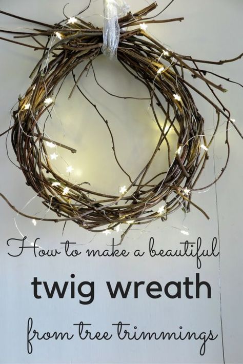 Wreath From Tree Trimmings, Christmas Twig Wreaths, Twig Stars, Twig Christmas Tree, Twig Crafts, Diy Christmas Wreath, Pine Cone Christmas Tree, Twig Art, Twig Wreath