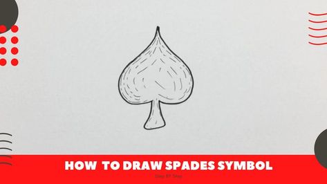 How to Draw Spades Symbol Easy Spade Symbol, Drawing Lessons For Kids, Object Drawing, Fun Cute, Learn How To Draw, Drawing Lessons, Drawing Skills, Lessons For Kids, Step By Step Drawing