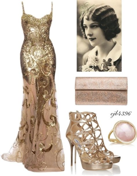 Wouldve been perfect for last years Gatsby theme Great Gatsby Prom Dresses, Great Gatsby Prom, 20s Dresses, Gatsby Dress, Gold Gown, Prom Dresses 2017, Retro Mode, The Great Gatsby, Vestidos Vintage