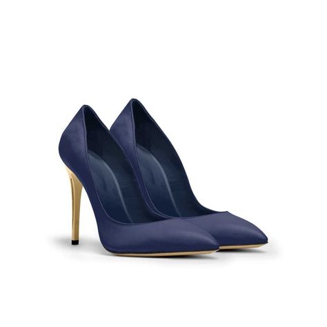 Navy Blue High Heels, Blue High Heel Shoes, Navy Blue Heels, Blue High Heels, Gorgeous Heels, Womens Pumps, Designer Pumps, Navy Leather, Navy Blue Color