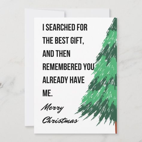 A cute and funny Christmas Card with hilarious Christmas Greetings. The 'Half Christmas Tree' design makes this Christmas card a must have.   This can be a perfect Christmas gift for Mom, Dad, Brother, Sister or Friends. Funny Christmas Cards Diy, Grandparents Card, Christmas Card Funny, Christmas Card Sayings, Cute Christmas Cards, Birthday Card Sayings, Funny Christmas Card, Merry Christmas Funny, Christmas Card Art