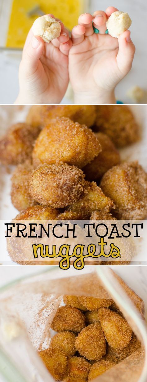 French Toast Nuggets are small, bite-sized pieces of french toast. They're dipped in egg and fried crispy-brown, and covered with cinnamon and sugar. This is such a fun alternative to regular old French toast! Plus, no forks required! |Cooking with Karli| #frenchtoast #kidcook #nuggets #breakfast #recipe Easy Lunch Idea, Summer Lunches, Breakfast Recipes Kids, Lunch Idea, Fun Lunch, Easy Lunch, Toast Recipes, Easy Lunches, Breakfast For Kids