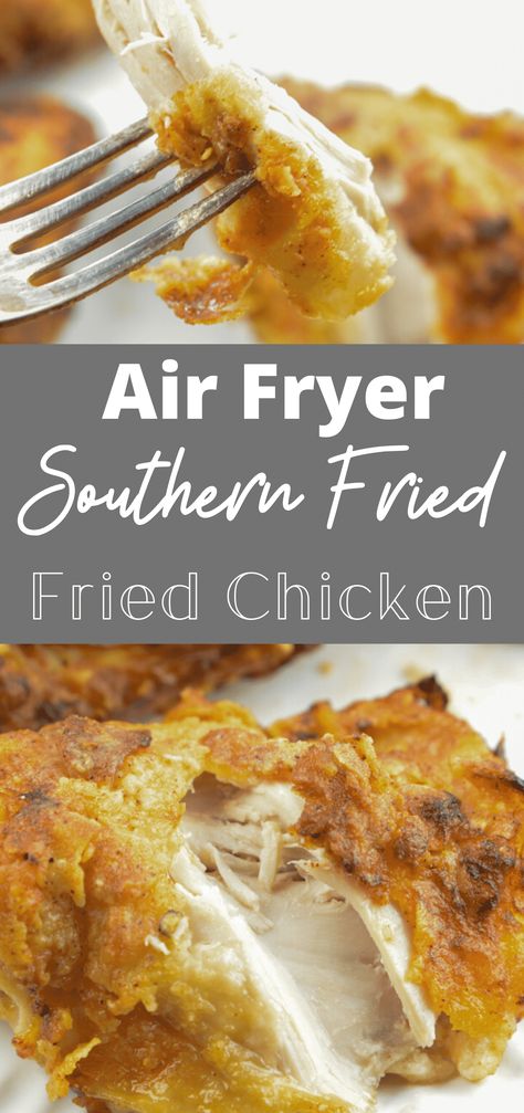 The Best Southern Fried Air Fryer chicken Air Frye Fried Chicken #chicken #Airfryer #SouthernFried Chicken Airfryer, Country Fried Chicken, Cooking Fried Chicken, Fried Recipes, Air Fryer Fried Chicken, Air Fryer Recipes Snacks, Southern Chicken, Air Fryer Oven Recipes, Fried Chicken Breast