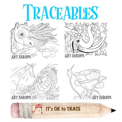 Art Sherpa Tutorials Acrylics, The Art Sherpa Traceables, Art Sherpa Tutorials Step By Step, Free Traceable Printables, Art Sherpa Traceables, Art Sherpa Tutorials, Art Traceables, Painting For Beginners Videos, Draw Better