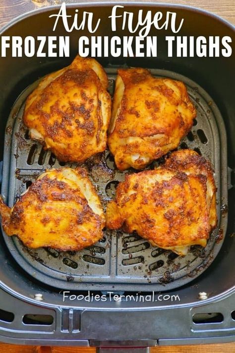 Grilling Frozen Chicken, Cooking Frozen Chicken Breast, Air Fryer Recipes Chicken Breast, Air Fryer Chicken Thighs, Chicken Thighs Recipes, Cooking Frozen Chicken, Air Fryer Recipe, Air Fryer Oven Recipes, Air Fryer Recipes Chicken