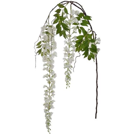 Wisteria Branch, Hanging Wisteria, Artificial Candles, White Wisteria, Artificial Boxwood, Topiary Trees, Pillows Flowers, Hanging Flowers, Floral Supplies