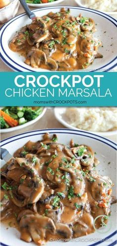 Looking for a fancy dinner but don't have time to prep? Skip take-out and make this fantastic Crockpot Chicken Marsala Recipe Resep Makanan Beku, Easy Crockpot Recipes Healthy, Chicken Marsala Recipe, Chicken Crockpot Recipes Healthy, Marsala Recipe, Marsala Chicken Recipes, Chicken Crockpot, Crockpot Recipes Beef, Chicken Marsala