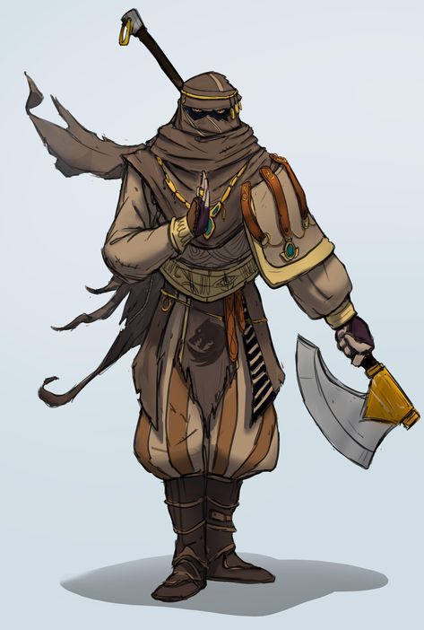 Desert Traveler Character Design, Desert Character Design, 캐릭터 드로잉, Dungeons And Dragons Characters, Dnd Art, Fantasy Concept Art, Fantasy Warrior, Fantasy Rpg, Fantasy Inspiration