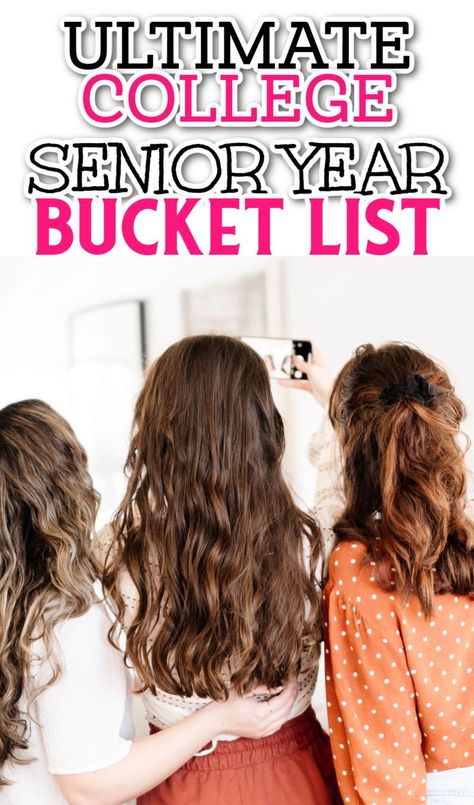 Senior College Bucket List, Senior Year Of College Bucket List, College Bucket List Crazy, College Senior Year, Senior Year Checklist, Senior Year Bucket List, Senior Bucket List, Year Bucket List, College Bucket List