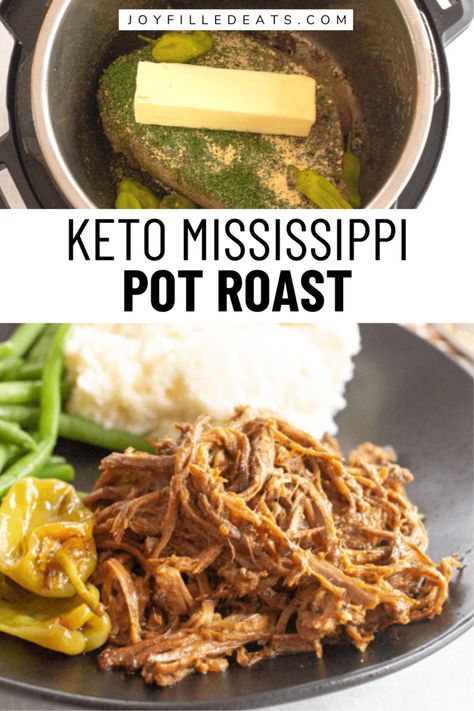 Keto Mississippi Pot Roast, Mississippi Pot Roast Crockpot, Pot Roast Crockpot, Mississippi Pot, Mississippi Roast, Keto Crockpot Recipes, Mississippi Pot Roast, Joy Filled Eats, Boiled Egg Diet Plan