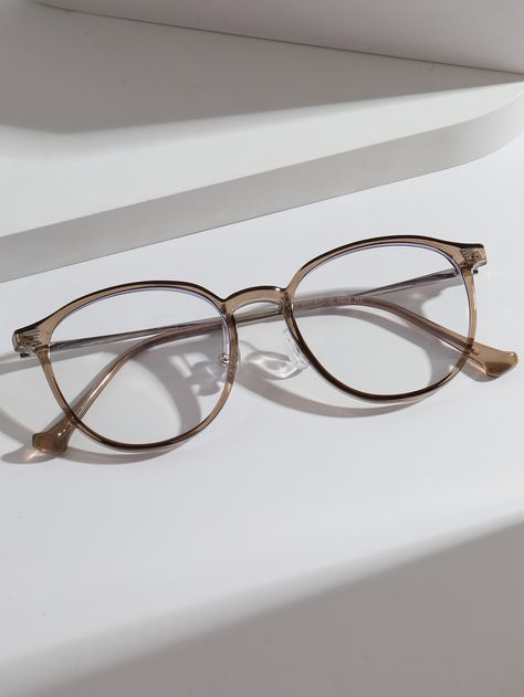 Round Glass Frames Women, Spects Frames For Women Round Face, Slightly Angled Glasses, Glasses Ideas For Women, Women’s Glasses, Trendy Glasses For Women, Cute Glasses For Women, Beige Glasses, Aesthetic Glasses Frames