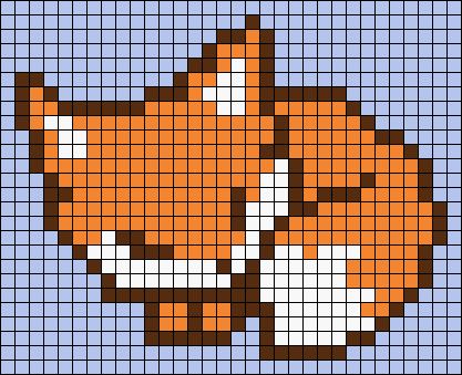 Fox Pixel Pattern, Fox Pixel Art Grid, Fox Alpha Pattern, Hama Beads Patterns Animals, Fox Perler Bead Pattern, Fox Perler Beads, Patrones Hama Beads Ideas, Fox Pixel Art, Pixel Art Grid Easy