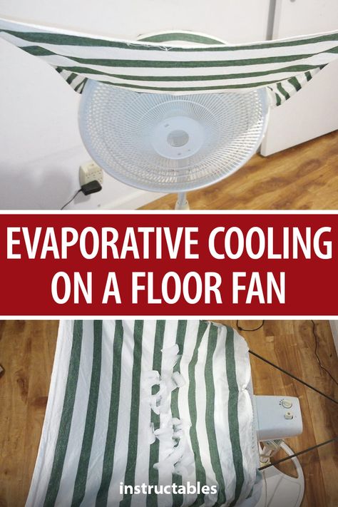 Diy Evaporative Cooler, Diy Cooling Fan, Evaporative Cooling, Swamp Cooler, Misting Fan, Room Cooler, Evaporative Cooler, Floor Fans, Cooling Towels