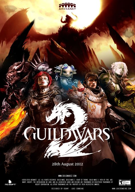 Guild Wars 2 Art, Gw2 Art, Guild Hall, Medieval Games, Gaming Posters, Guild Wars 2, Guild Wars, Role Playing Game, Poster Ideas