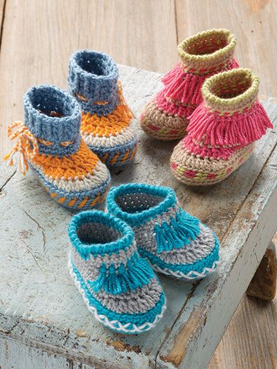 Crochet baby booties tutorial