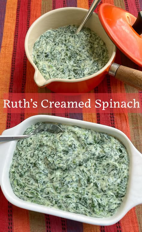 Ruth’s Chris Creamed Spinach, Ruth Chris Creamed Spinach, Easy Creamed Spinach, Creamed Spinach Recipe Easy, Easy Spinach Recipes, 2024 Holidays, Cream Spinach, Vegetable Cooking, Creamed Spinach Recipe