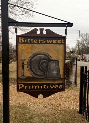 Antique Signs Wood, Antique Trade Sign, Primitive Wood Signs, Primitive Painting, American Primitive, Franklin Tennessee, Primitive Signs, Primitive Design, Primitive Homes