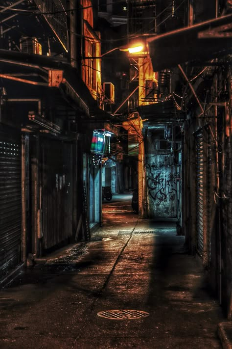 Another Alleyway in Macau. Alleyway Aesthetic, Alley Aesthetic, Favelas Brazil, Alley Way, Dark Alley, By Any Means Necessary, City Background, Cyberpunk Aesthetic, Dark City