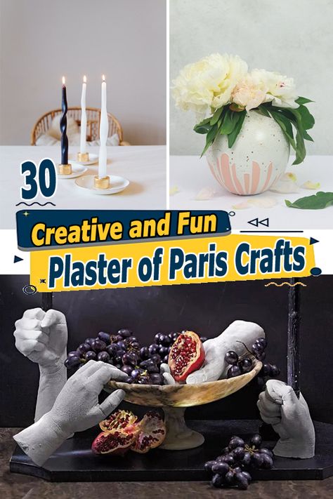 Take inspiration from these creative Plaster of Paris Crafts ideas and create one-of-a-kind masterpieces today! Plaster Christmas Decorations, How To Use Plaster Of Paris, Diy With Plaster Of Paris, Plaster Of Paris Crafts Ideas Diy, Plaster Crafts Ideas, Plaster Of Paris Crafts Molds, Plaster Of Paris Projects, Diy Plaster Of Paris Projects, Plaster Crafts Diy