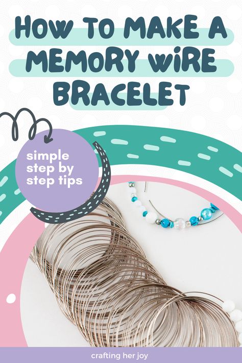 Memory Wire Earrings Diy, Memory Wire Jewelry Tutorials, Diy Memory Wire Bracelets, Memory Wire Bracelets Tutorial, Memory Wire Bracelets Diy, Wire Bracelets Diy, Wire Bracelet Tutorial, Making Jewelry For Beginners, Types Of Memory