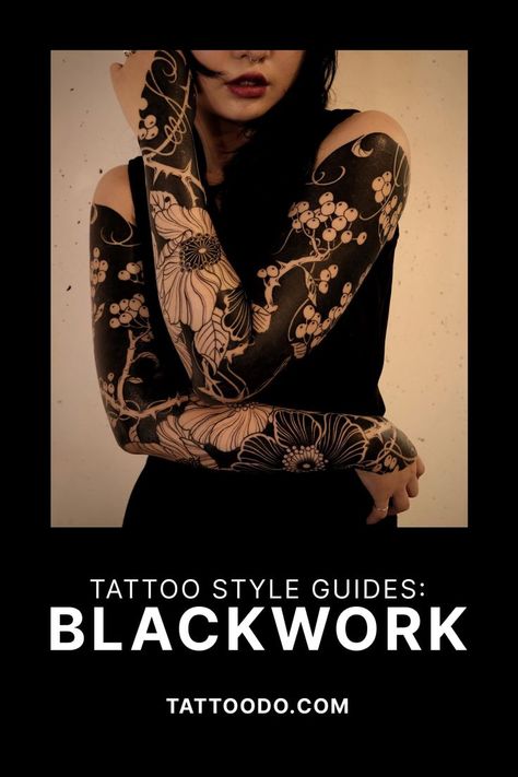 Black Sleeve Tattoo, Yakuza Tattoo, New Tattoo Designs, Blackwork Tattoos, Floral Tattoo Sleeve, Flower Sleeve, Japan Tattoo, Dark Tattoo, Blackwork Tattoo