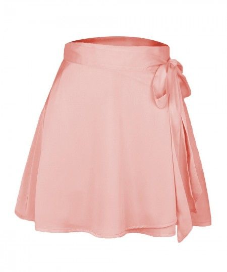 This Kawaii Mini Skirt is perfect for taking your activity or task to the next level. With its high waist and bow tie laceing, it is designed to flatter any figure while providing you with a fashionable and comfortable fit. This skirt is made of quality chiffon satin fabric, so you can be sure that it will last through all of your activities or tasks. The sweet wrap design and solid color make it easy to pair with any outfit, so you can look stylish and organized while tackling your goals. So... Satin Wrap Skirt, Short Pollera, Satin Mini Skirt, Outfit Styling, Mini Wrap, Summer Lace, A Line Shorts, Tie Design, Beach Skirt