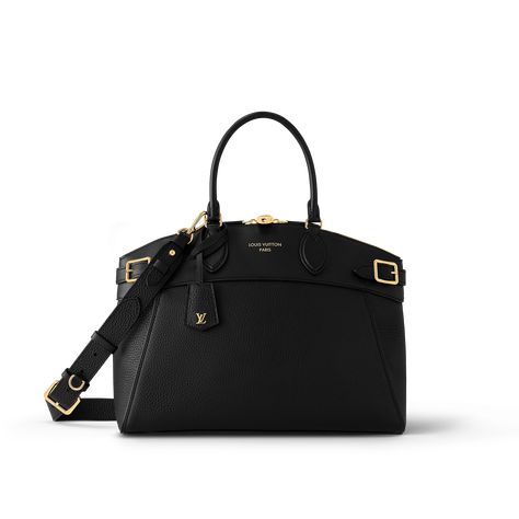 LOUIS VUITTON® - Lock It Mm - Black It Bag, Womens Designer Bags, Lock It, Favorite Handbags, Vuitton Bag, Bags Designer Fashion, Lv Bag, Black Handbags, Vuitton Handbags