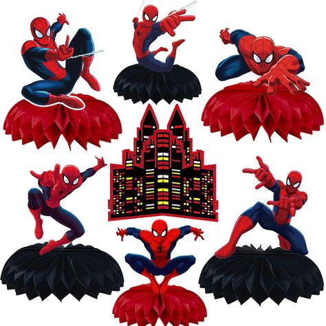 PRICES MAY VARY. Title: 7pcs Table Decorations Honeycomb Centerpieces Superhero Birthday Party Decorations Supplies for Boys and Girls. Product Type: Categories Hulk Spiderman Birthday Party, Spider Man Centerpieces Birthdays, Spiderman Party Decorations, Superhero Birthday Party Decorations, Spiderman Balloon, Balloon Table Centerpieces, Spiderman Birthday Party Decorations, Hulk Spiderman, Superhero Spiderman